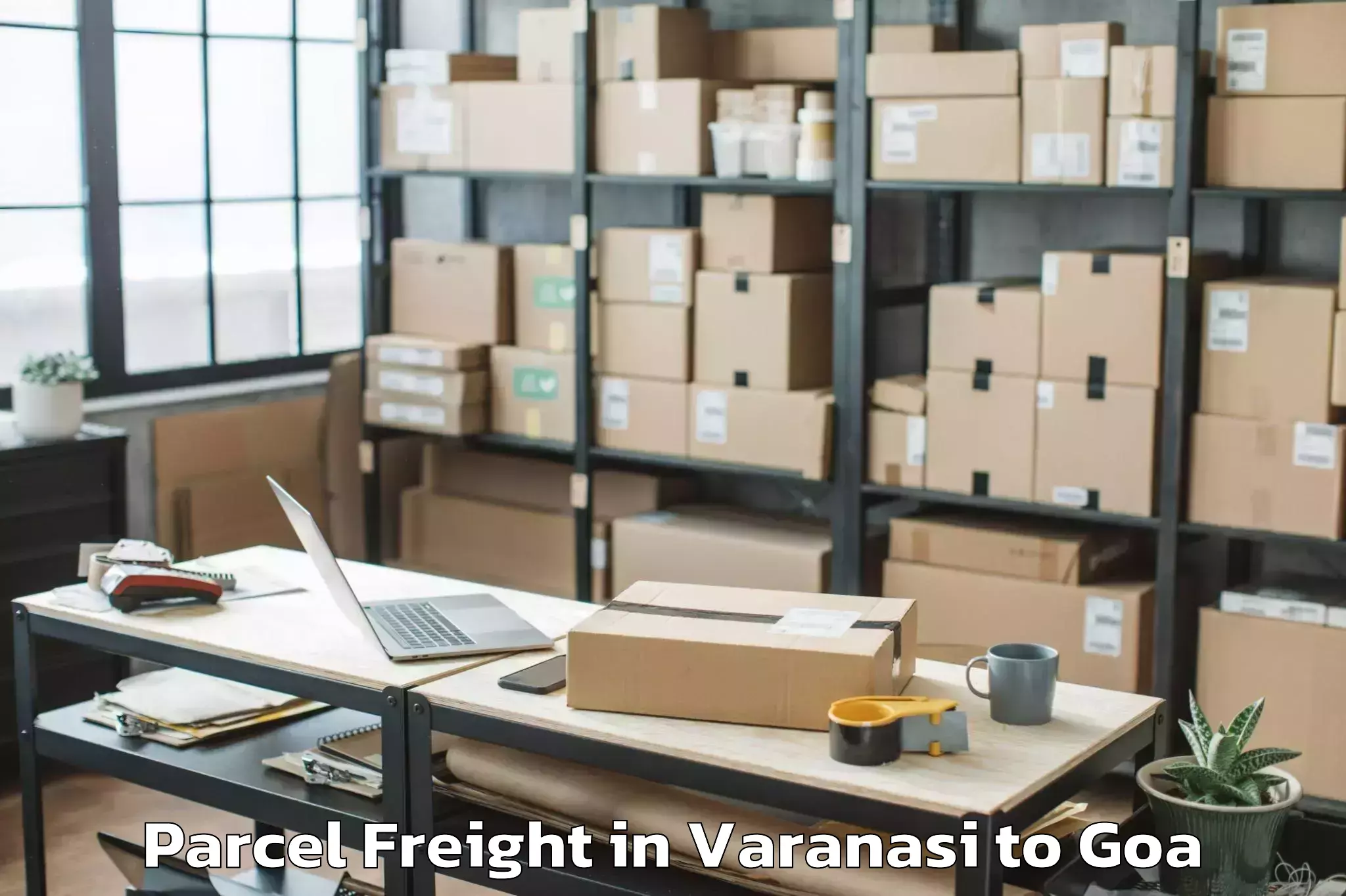 Book Varanasi to Canacona Parcel Freight Online